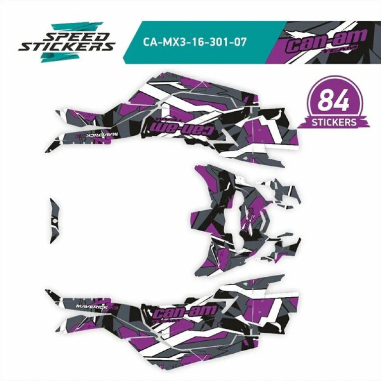Geometric Purple for Can-Am Maverick X3 2 Doors